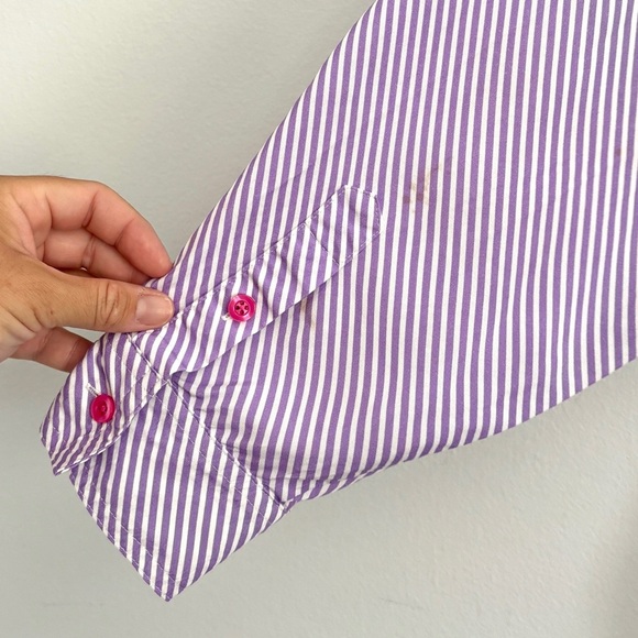 Terez x MLB Los Angeles Dodgers Striped Button Down Shirt Women’s Size Medium - Picture 9 of 10